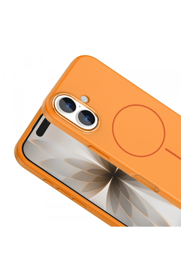 Apple iPhone 17 Kılıf M-Safe Şarj Özellikli Metal Kamera Çerçeveli Zore Edi Silikon Kapak