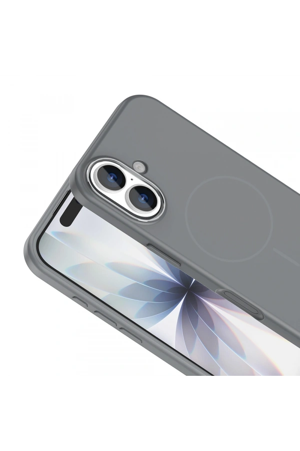 Apple iPhone 17 Kılıf M-Safe Şarj Özellikli Metal Kamera Çerçeveli Zore Edi Silikon Kapak