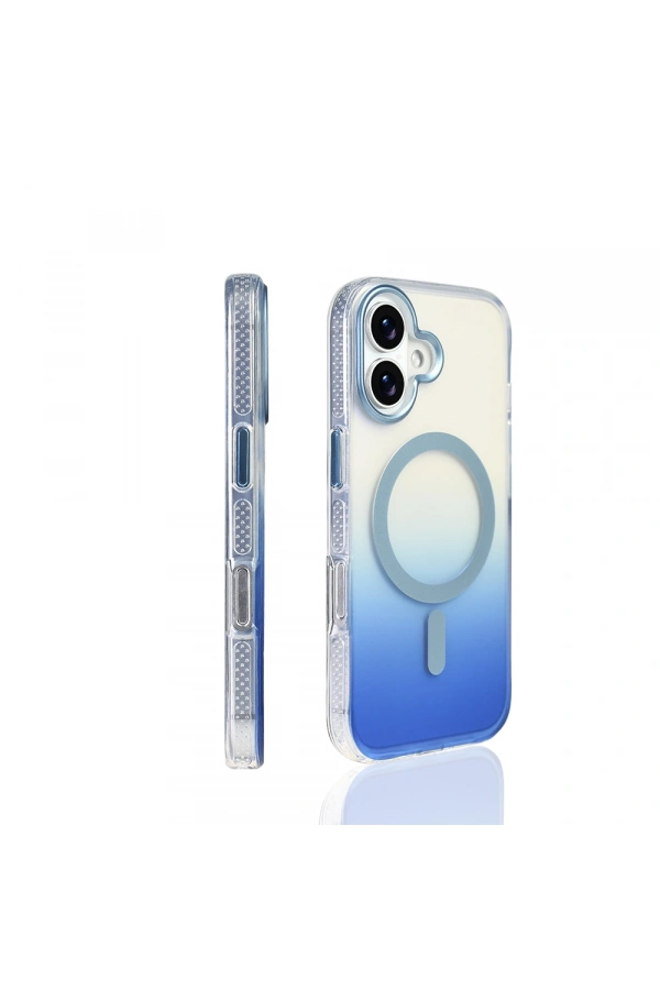 Apple iPhone 17 Kılıf M-safe Şarj Özellikli Transparan Renk Geçişli Zore Toros Kapak