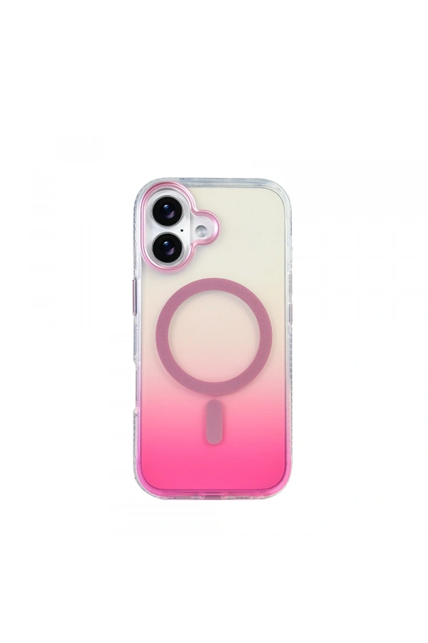 Apple iPhone 17 Kılıf M-safe Şarj Özellikli Transparan Renk Geçişli Zore Toros Kapak