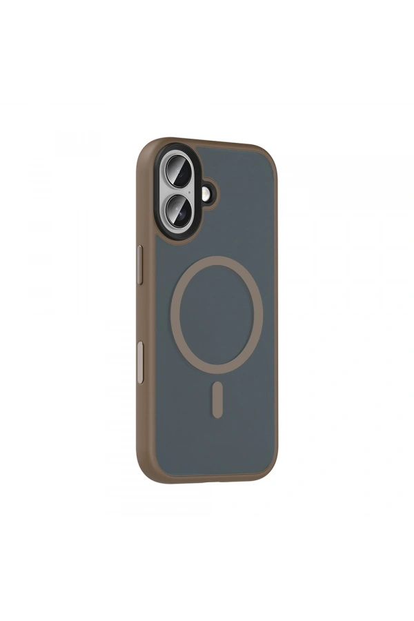 Apple iPhone 17 Kılıf Mat Arka Yüzey Wireless Şarj Özellikli Zore Flet M-safe Kapak