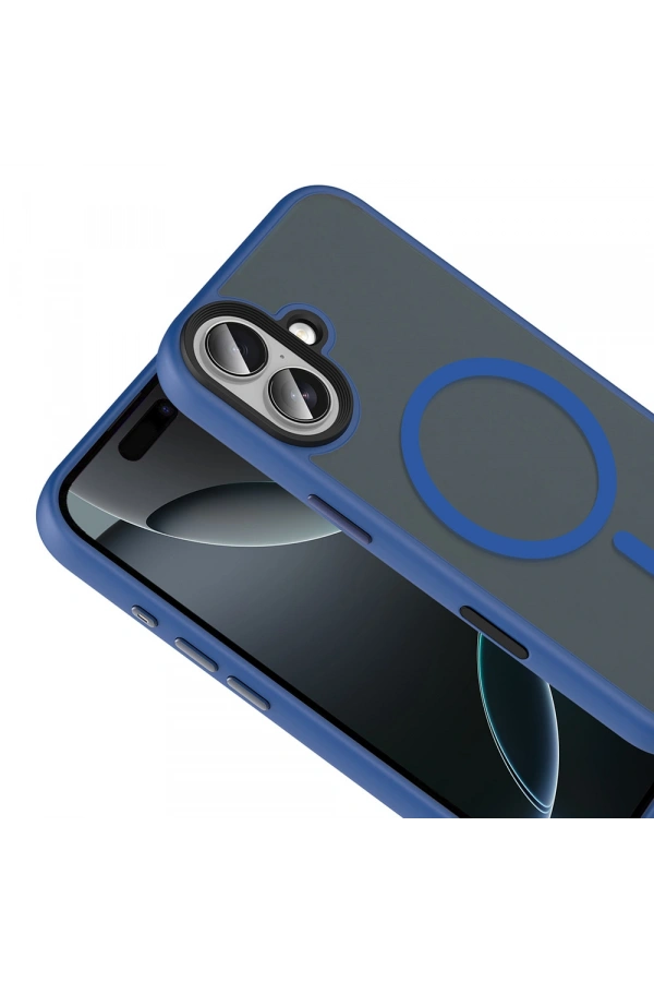 Apple iPhone 17 Kılıf Mat Arka Yüzey Wireless Şarj Özellikli Zore Flet M-safe Kapak