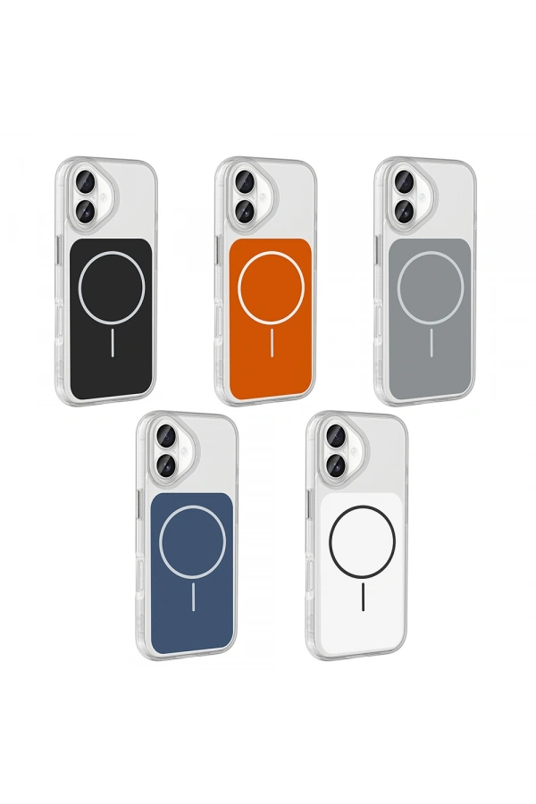 Apple iPhone 17 Kılıf Metal Buton Tasarımlı Zore İkonik Sert Silikon Kapak