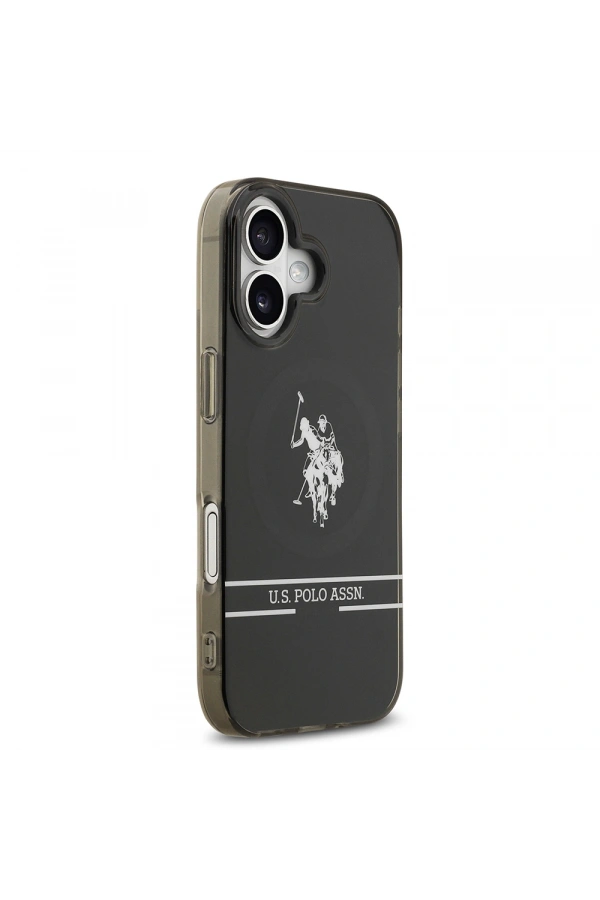Apple iPhone 17 Kılıf U.S. Polo Assn. Orjinal Lisanslı M-safe Şarj Özellikli IML Double Horse Stripe Logolu Kapak