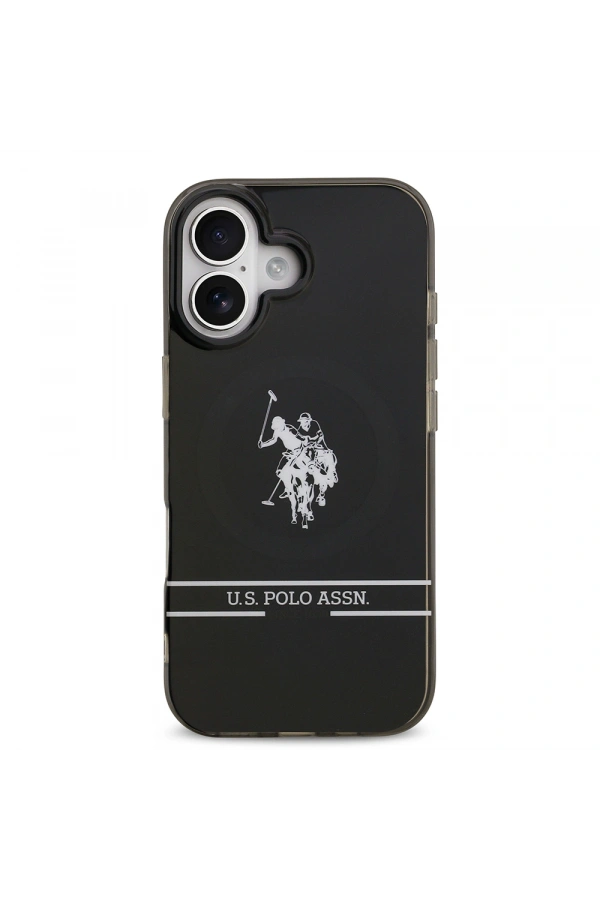 Apple iPhone 17 Kılıf U.S. Polo Assn. Orjinal Lisanslı M-safe Şarj Özellikli IML Double Horse Stripe Logolu Kapak