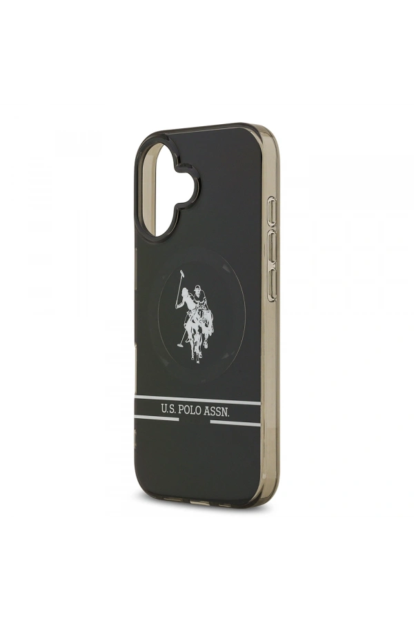 Apple iPhone 17 Kılıf U.S. Polo Assn. Orjinal Lisanslı M-safe Şarj Özellikli IML Double Horse Stripe Logolu Kapak