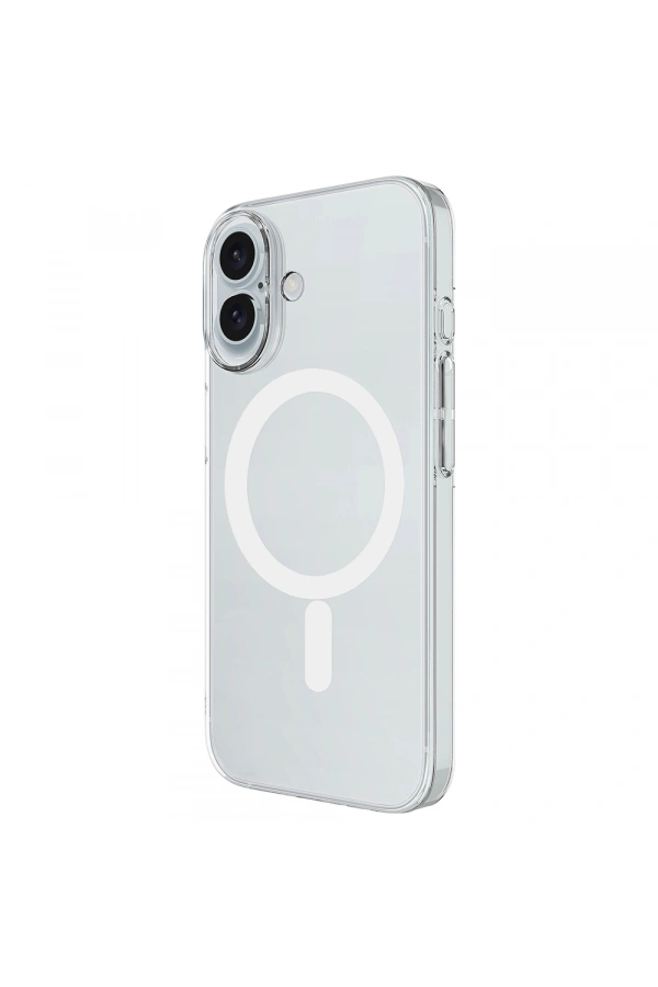 Apple iPhone 17 Kılıf Zore M-safe Şarj Özellikli Şeffaf Kamera Çerçeveli Porto Kapak