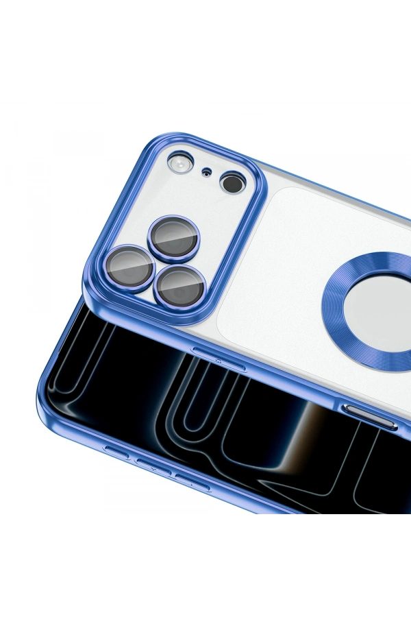 Apple iPhone 17 Pro Kılıf Kamera Korumalı Logo Gösteren Zore Omega Kapak