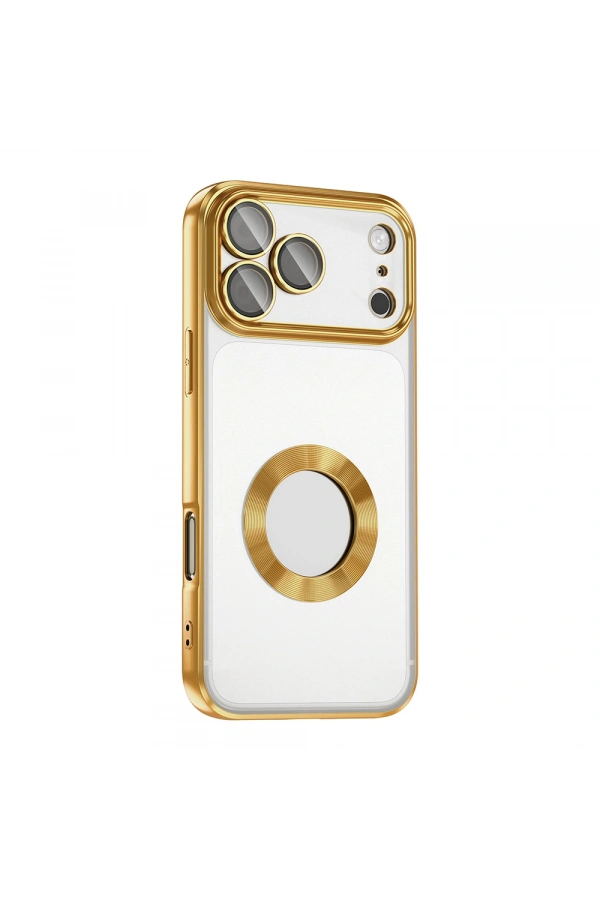 Apple iPhone 17 Pro Kılıf Kamera Korumalı Logo Gösteren Zore Omega Kapak