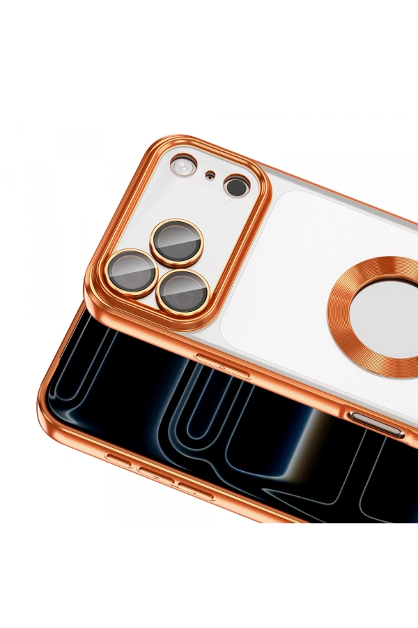 Apple iPhone 17 Pro Kılıf Kamera Korumalı Logo Gösteren Zore Omega Kapak