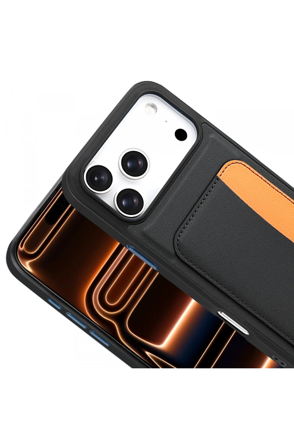 Apple iPhone 17 Pro Kılıf Kartlıklı Zore X-Kart Silikon Kapak