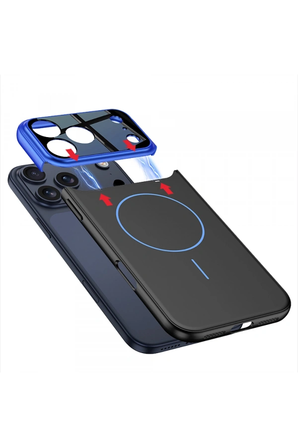 Apple iPhone 17 Pro Kılıf M-safe Şarj Özellikli Çift Parçalı Zore Napoli Kapak