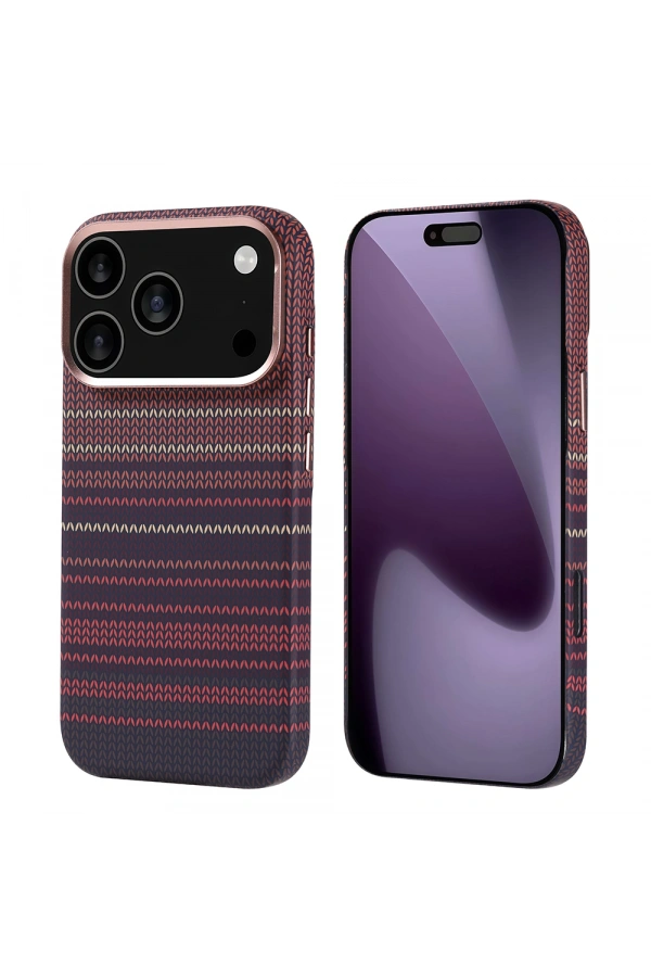 Apple iPhone 17 Pro Kılıf M-safe Şarj Özellikli Karbon Fiber Görünümlü Zore Nekst Kapak