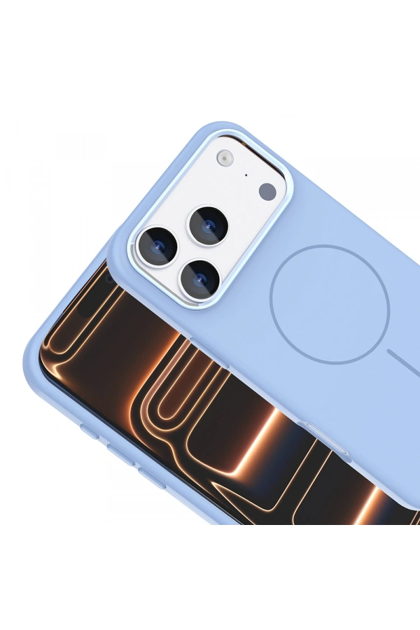 Apple iPhone 17 Pro Kılıf M-Safe Şarj Özellikli Metal Kamera Çerçeveli Zore Edi Silikon Kapak