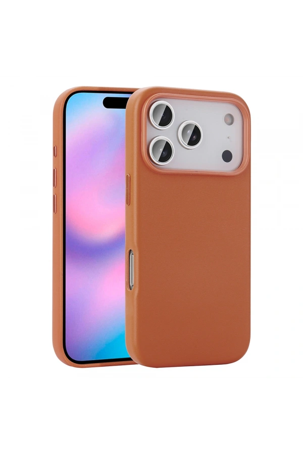 Apple iPhone 17 Pro Kılıf M-safe Şarj Özellikli PU Deri Görünümlü Zore Kupra Kapak