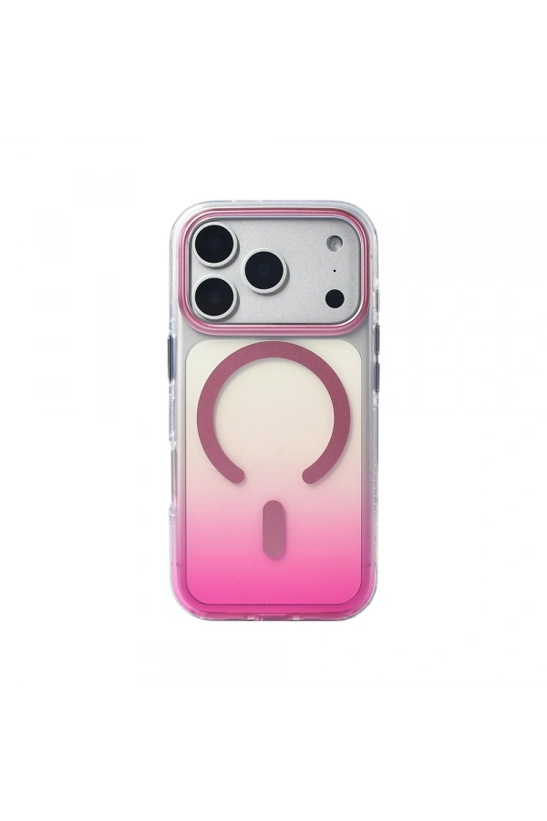 Apple iPhone 17 Pro Kılıf M-safe Şarj Özellikli Transparan Renk Geçişli Zore Toros Kapak