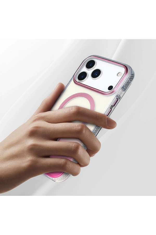 Apple iPhone 17 Pro Kılıf M-safe Şarj Özellikli Transparan Renk Geçişli Zore Toros Kapak