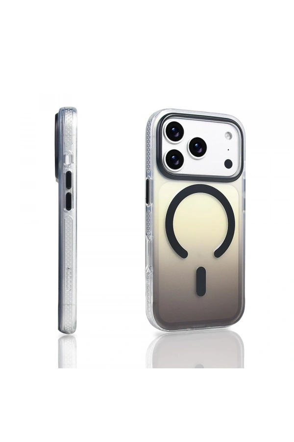 Apple iPhone 17 Pro Kılıf M-safe Şarj Özellikli Transparan Renk Geçişli Zore Toros Kapak