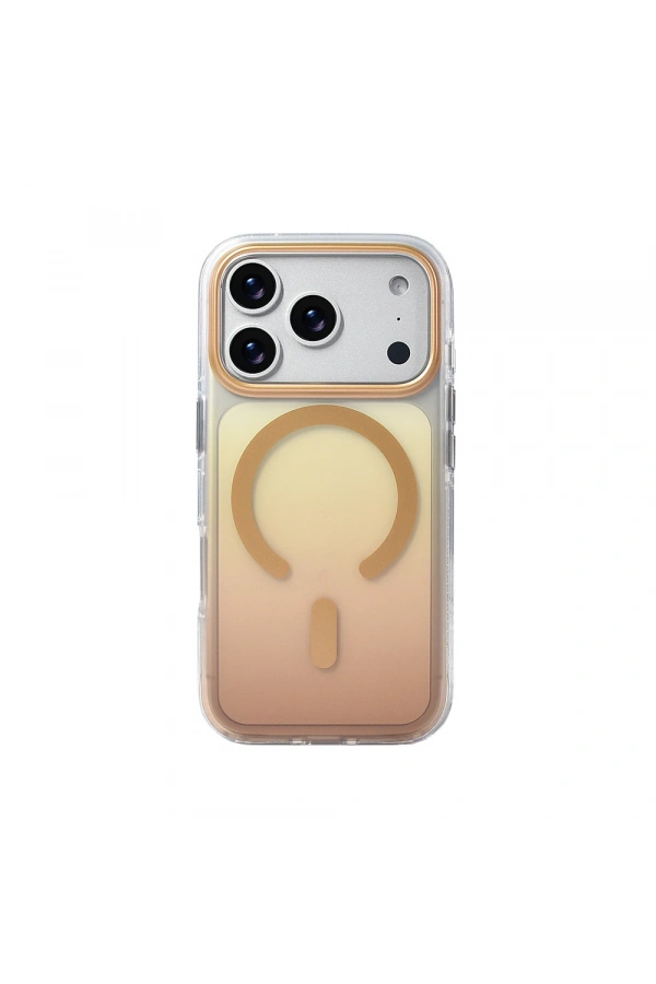 Apple iPhone 17 Pro Kılıf M-safe Şarj Özellikli Transparan Renk Geçişli Zore Toros Kapak