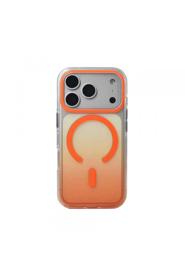 Apple iPhone 17 Pro Kılıf M-safe Şarj Özellikli Transparan Renk Geçişli Zore Toros Kapak