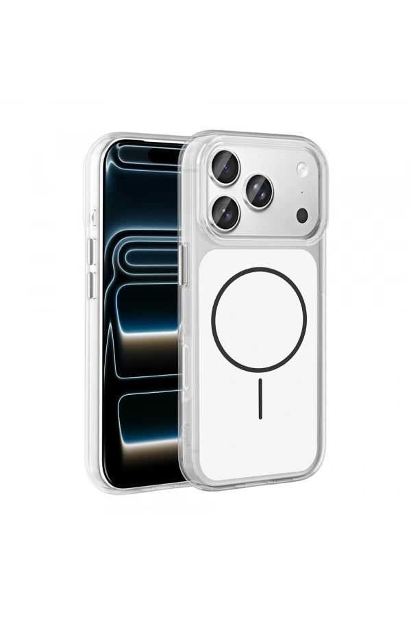 Apple iPhone 17 Pro Kılıf Metal Buton Tasarımlı Zore İkonik Sert Silikon Kapak