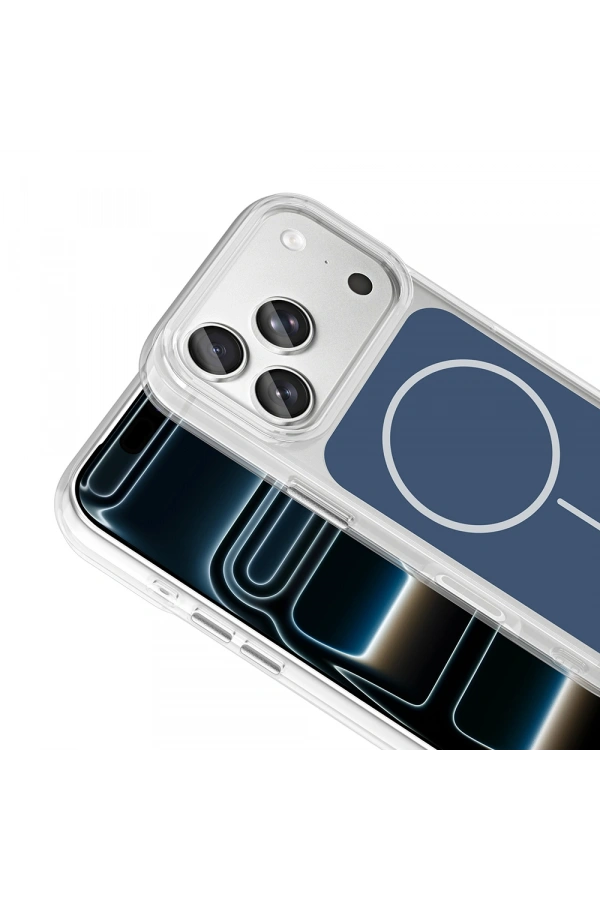 Apple iPhone 17 Pro Kılıf Metal Buton Tasarımlı Zore İkonik Sert Silikon Kapak