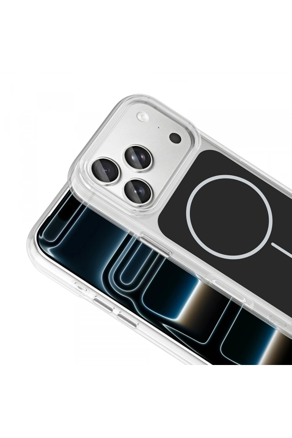 Apple iPhone 17 Pro Kılıf Metal Buton Tasarımlı Zore İkonik Sert Silikon Kapak