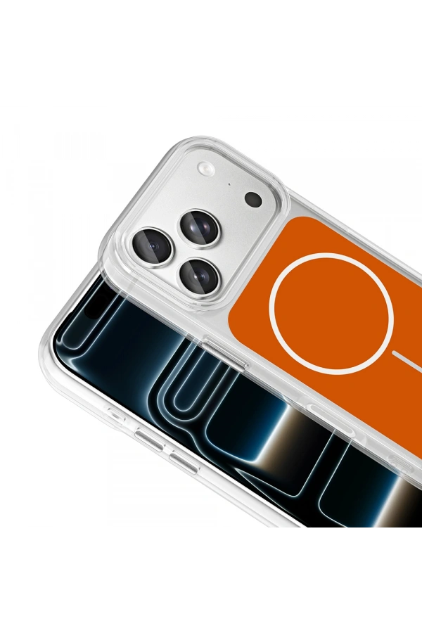 Apple iPhone 17 Pro Kılıf Metal Buton Tasarımlı Zore İkonik Sert Silikon Kapak