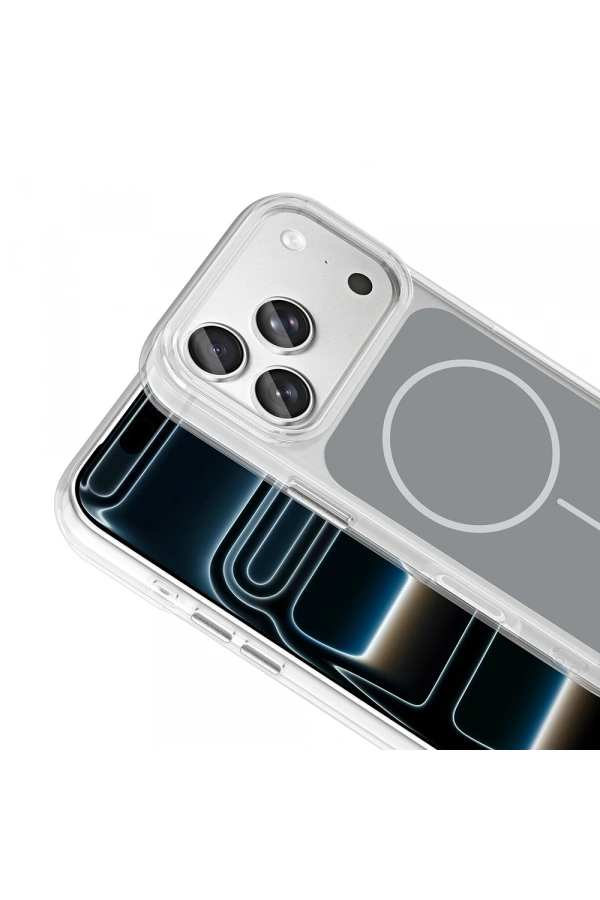 Apple iPhone 17 Pro Kılıf Metal Buton Tasarımlı Zore İkonik Sert Silikon Kapak