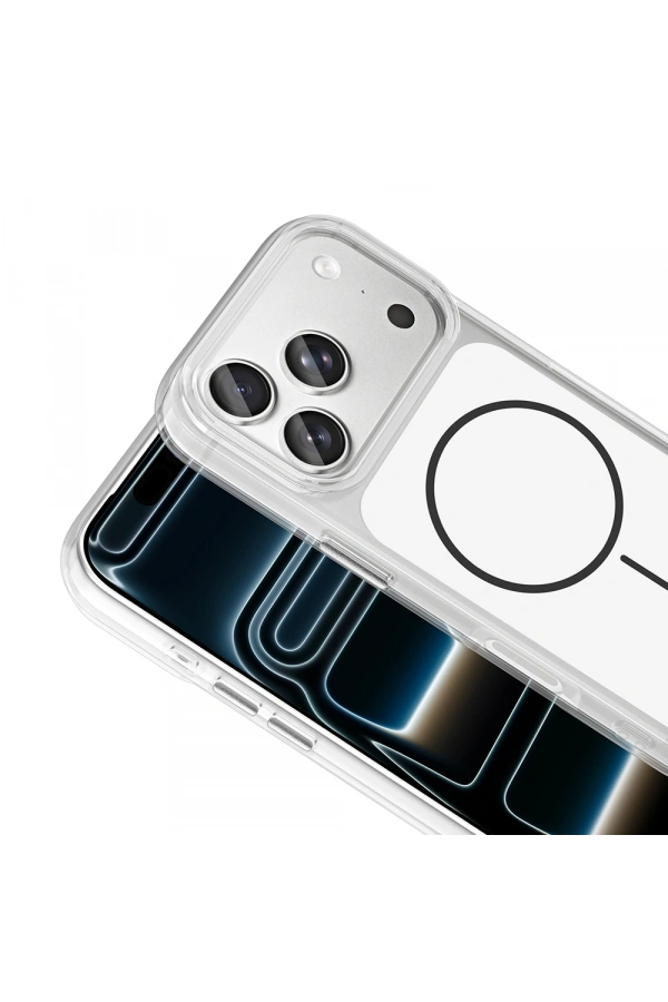 Apple iPhone 17 Pro Kılıf Metal Buton Tasarımlı Zore İkonik Sert Silikon Kapak