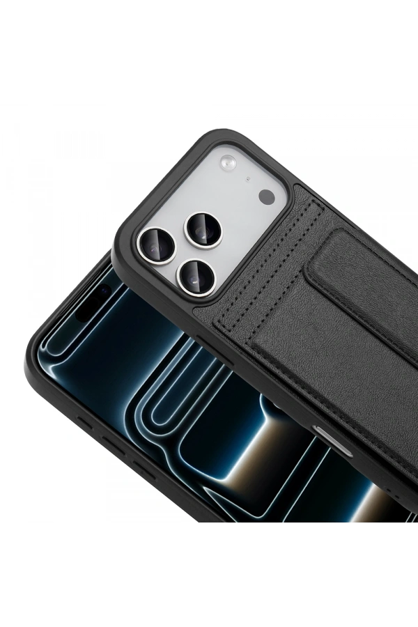 Apple iPhone 17 Pro Kılıf PU Deri Kartlıklı Zore Sevilla Kapak