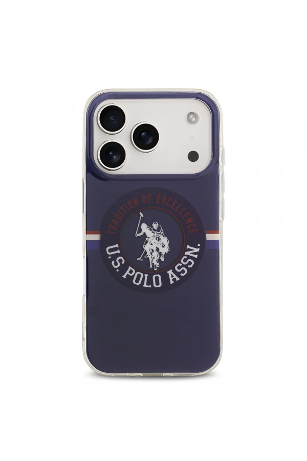 Apple iPhone 17 Pro Kılıf U.S. Polo Assn. Orjinal Lisanslı M-safe Şarj Özellikli IML Stripe Logolu Kapak