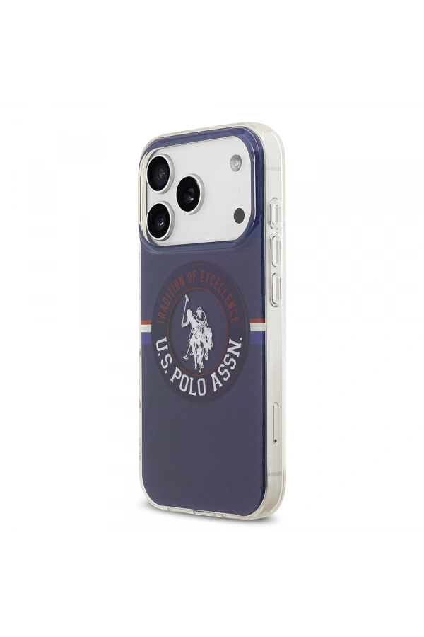 Apple iPhone 17 Pro Kılıf U.S. Polo Assn. Orjinal Lisanslı M-safe Şarj Özellikli IML Stripe Logolu Kapak