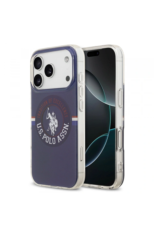 Apple iPhone 17 Pro Kılıf U.S. Polo Assn. Orjinal Lisanslı M-safe Şarj Özellikli IML Stripe Logolu Kapak
