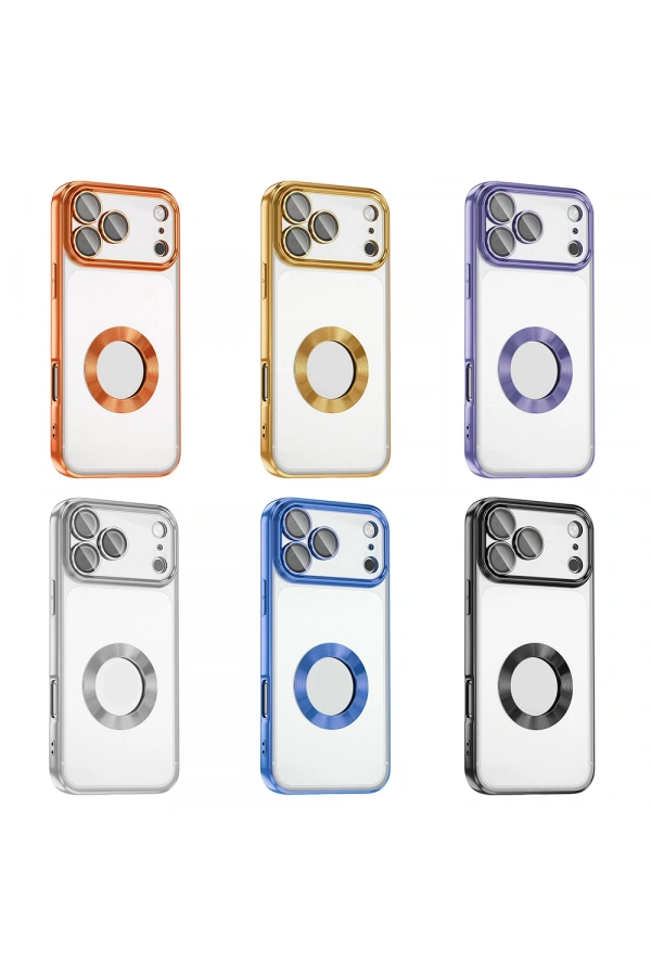 Apple iPhone 17 Pro Max Kılıf Kamera Korumalı Logo Gösteren Zore Omega Kapak