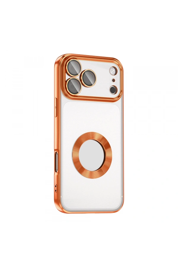 Apple iPhone 17 Pro Max Kılıf Kamera Korumalı Logo Gösteren Zore Omega Kapak