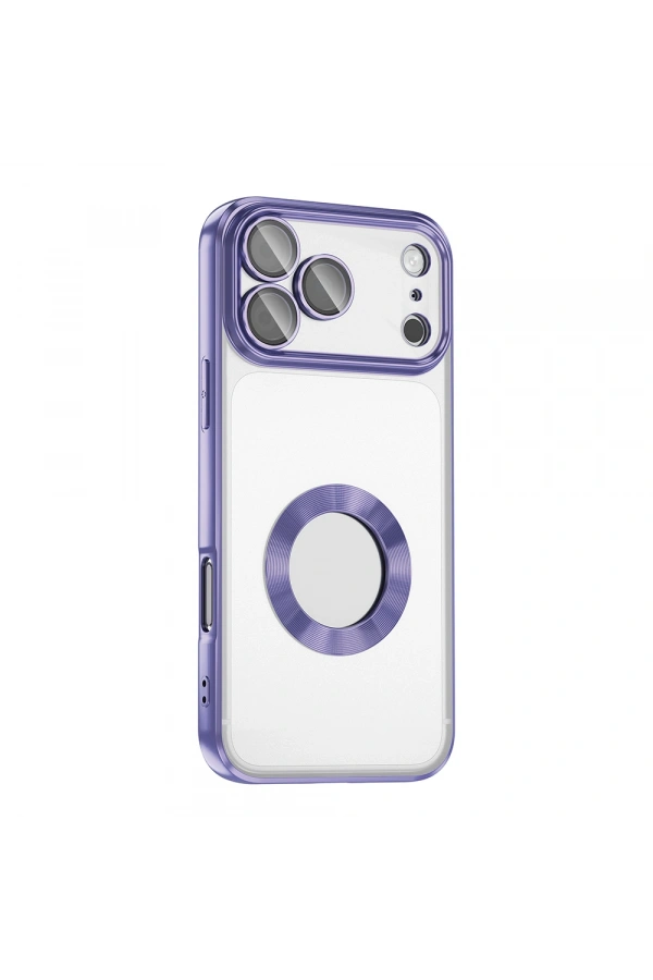 Apple iPhone 17 Pro Max Kılıf Kamera Korumalı Logo Gösteren Zore Omega Kapak