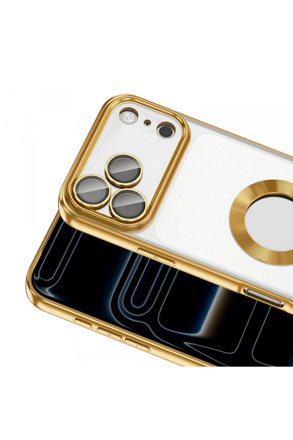 Apple iPhone 17 Pro Max Kılıf Kamera Korumalı Logo Gösteren Zore Omega Kapak