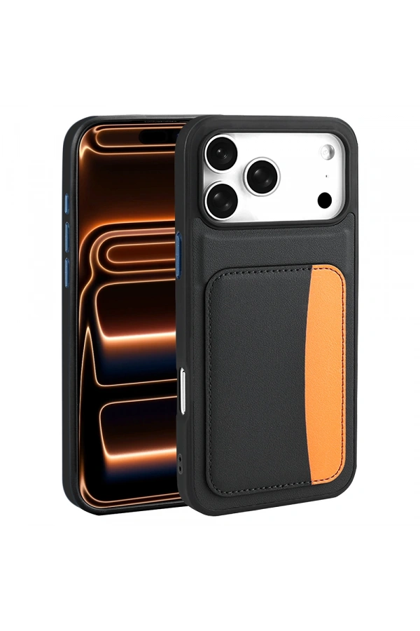 Apple iPhone 17 Pro Max Kılıf Kartlıklı Zore X-Kart Silikon Kapak