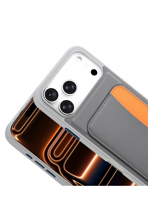 Apple iPhone 17 Pro Max Kılıf Kartlıklı Zore X-Kart Silikon Kapak