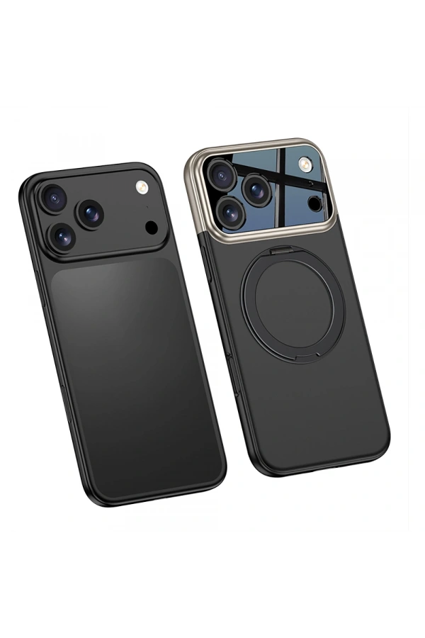 Apple iPhone 17 Pro Max Kılıf M-safe Şarj Özellikli 360 Derece Standlı Çift Parçalı Zore Torino Kapak