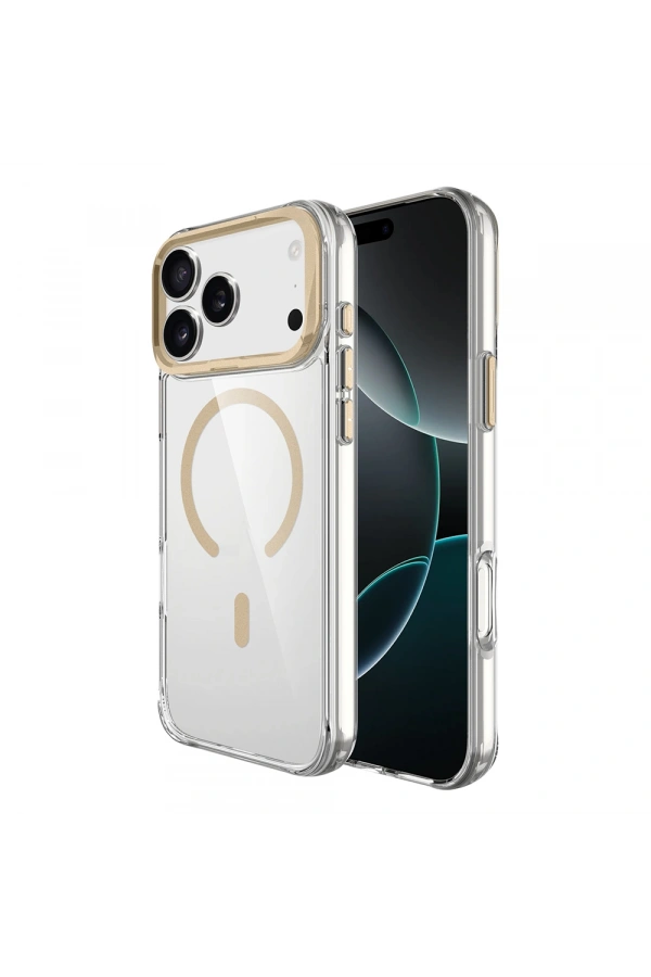 Apple iPhone 17 Pro Max Kılıf M-safe Şarj Özellikli Airbagli Kamera Standlı Zore Azor Kapak