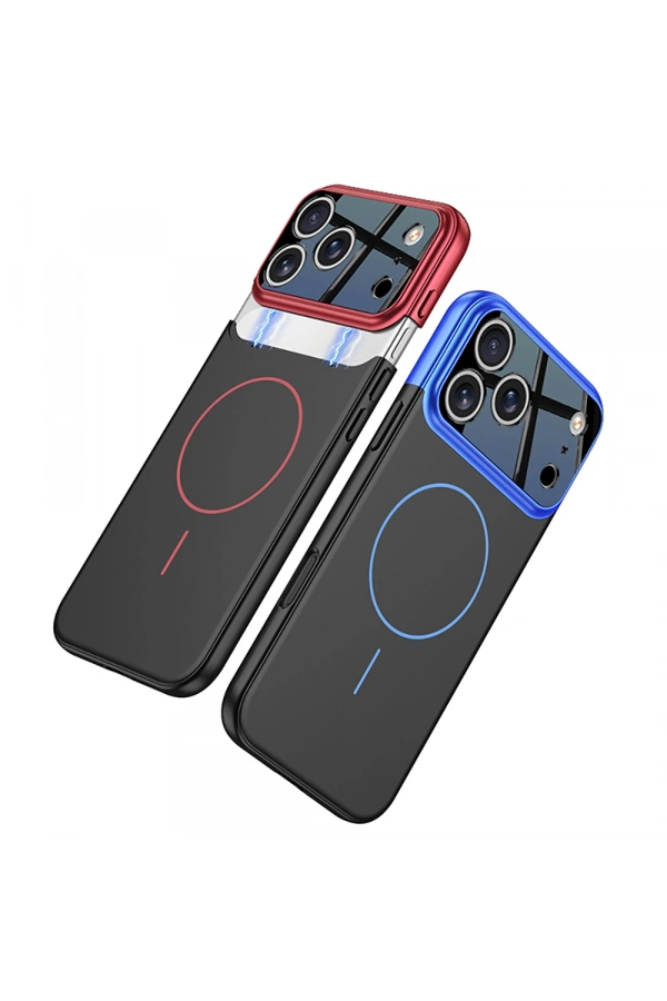 Apple iPhone 17 Pro Max Kılıf M-safe Şarj Özellikli Çift Parçalı Zore Napoli Kapak