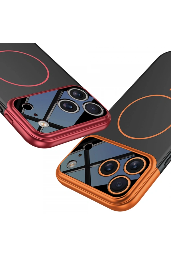 Apple iPhone 17 Pro Max Kılıf M-safe Şarj Özellikli Çift Parçalı Zore Napoli Kapak