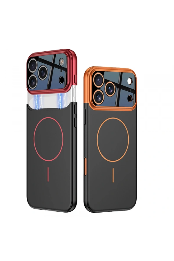 Apple iPhone 17 Pro Max Kılıf M-safe Şarj Özellikli Çift Parçalı Zore Napoli Kapak