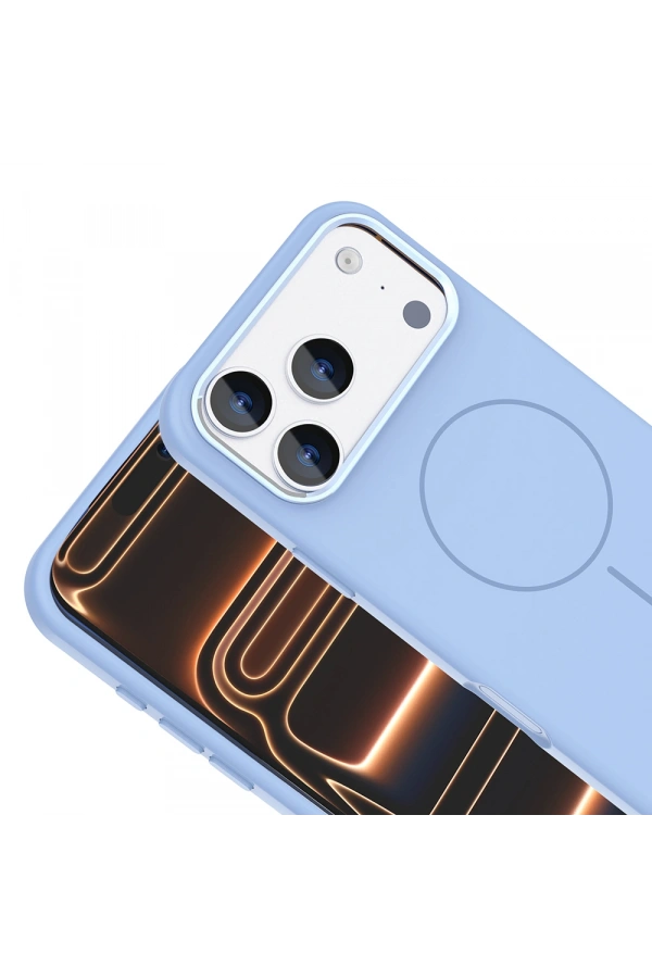 Apple iPhone 17 Pro Max Kılıf M-Safe Şarj Özellikli Metal Kamera Çerçeveli Zore Edi Silikon Kapak