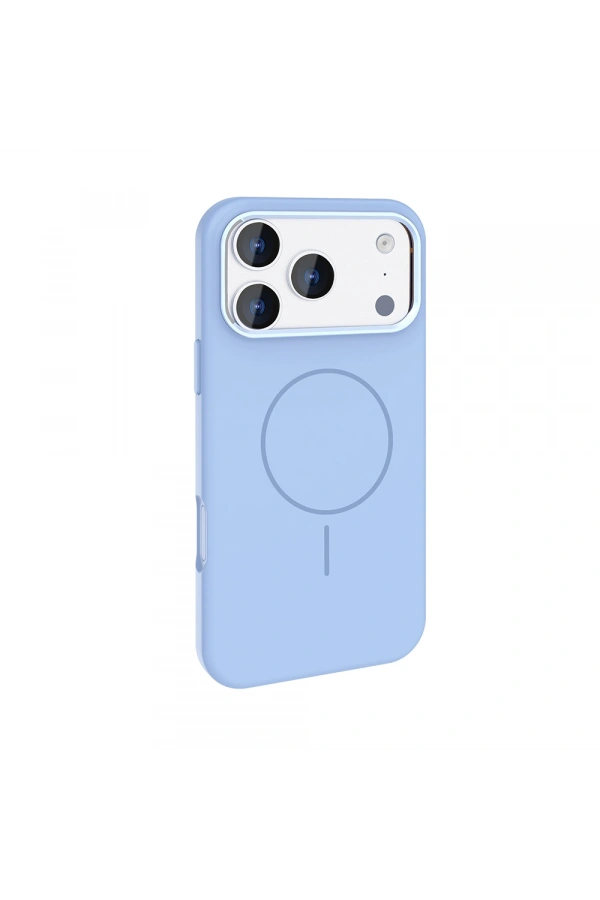 Apple iPhone 17 Pro Max Kılıf M-Safe Şarj Özellikli Metal Kamera Çerçeveli Zore Edi Silikon Kapak