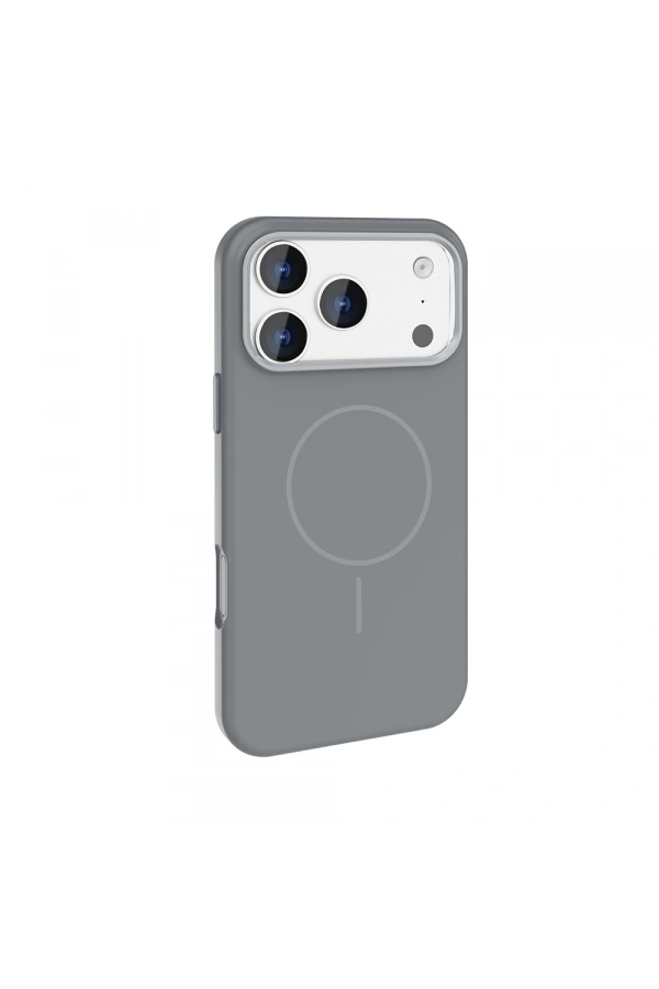 Apple iPhone 17 Pro Max Kılıf M-Safe Şarj Özellikli Metal Kamera Çerçeveli Zore Edi Silikon Kapak