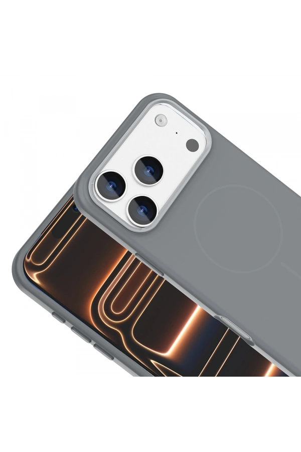 Apple iPhone 17 Pro Max Kılıf M-Safe Şarj Özellikli Metal Kamera Çerçeveli Zore Edi Silikon Kapak