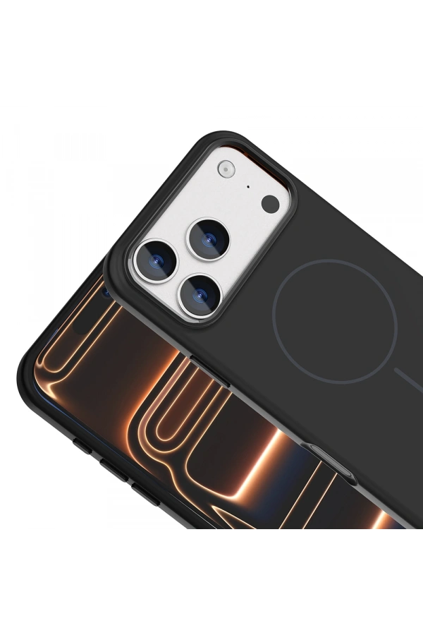 Apple iPhone 17 Pro Max Kılıf M-Safe Şarj Özellikli Metal Kamera Çerçeveli Zore Edi Silikon Kapak